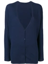 APUNTOB APUNTOB V-NECK CARDIGAN - 蓝色