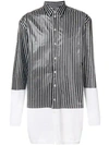 Y/PROJECT OVERSIZED STRIPE PANEL SHIRT