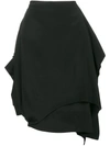 Jw Anderson Draped Knee Length Skirt - Black In Black