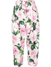 DOLCE & GABBANA FLORAL CROPPED TROUSERS