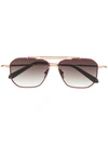 FRENCY & MERCURY FRENCY & MERCURY YATAGARASU SUNGLASSES - 金属色