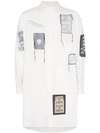 YOHJI YAMAMOTO PATCH EMBROIDERED OVERSIZED SHIRT