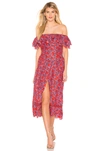 A PEACE TREATY AZALEA RUFFLE DRESS,APER-WD1