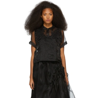 Chika Kisada Black Silk Tulle Polo