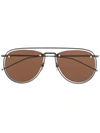 Thom Browne Pilot-frame Sunglasses In Black