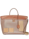 BURBERRY LEATHER SOCIETY TOP HANDLE BAG
