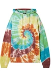 R13 OVERSIZED TIE-DYED COTTON-BLEND JERSEY HOODIE