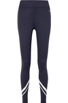 Tory Sport Chevron Full-length Performance Leggings In Navy