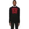 GIVENCHY BLACK & RED 4G SWEATER