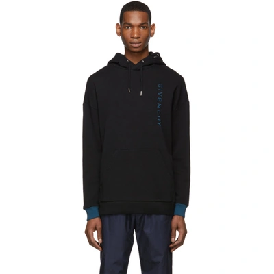 Givenchy Embroidered Logo Hoodie In Black