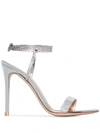 GIANVITO ROSSI GIANVITO ROSSI TENNIS 105 CRYSTAL METALLIC SANDALS - 金属色