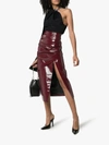 ALEKSANDRE AKHALKATSISHVILI ALEKSANDRE AKHALKATSISHVILI GATHERED HIGH WAIST PENCIL SKIRT,AASS19SK005BORDEAUX13758506