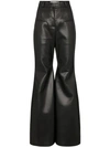 ALEKSANDRE AKHALKATSISHVILI High-waisted flared leather trousers