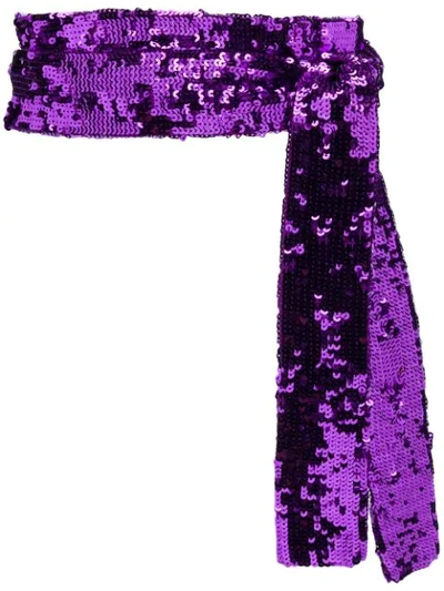 Attico Embellished Waist-belt - 紫色 In Purple