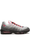 Nike Air Max 95 Og Grosgrain-trimmed Faux Suede And Mesh Sneakers In Grey