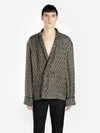 Haider Ackermann Cara Checked Double-breasted Linen And Silk-blend Jacket In Green