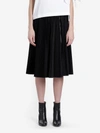 Sacai Asymmetric Pleated Skirt In Black