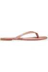 Gianvito Rossi Calypso Leather Thong Sandals In Taupe