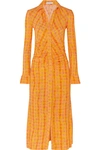 ALTUZARRA CLAUDIA CHECKED JERSEY DRESS