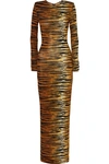ALEXANDRE VAUTHIER TIGER-PRINT STRETCH-JERSEY GOWN