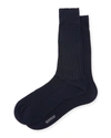 Pantherella Mid-calf Stretch-lisle Dress Socks In Navy