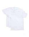 Neiman Marcus Men's 3-pack Cotton Stretch T-shirts In White