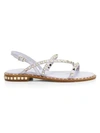 Ash Peace Studded Leather Gladiator Sandals In Lavender