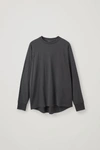 COS BRUSHED LONG-SLEEVED T-SHIRT,0755486001
