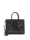 SAINT LAURENT WOMEN'S BABY SAC DE JOUR CROC-EMBOSSED LEATHER SATCHEL,0400098333505