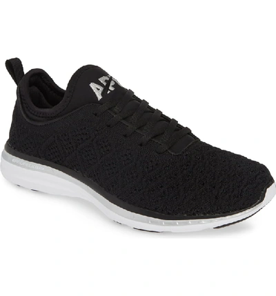 Apl Athletic Propulsion Labs Techloom Wave Ribbed Knit Sneakers In Black
