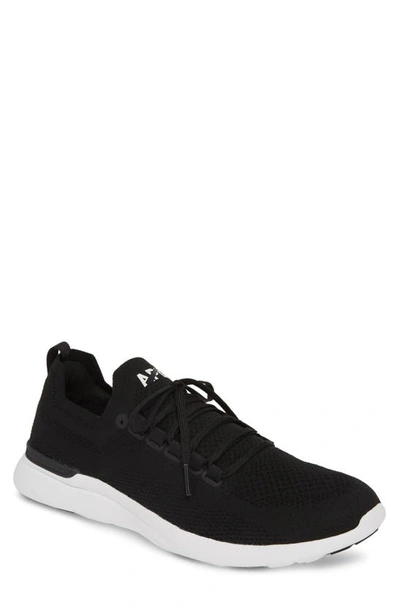 Apl Athletic Propulsion Labs Techloom Breeze Knit Running Shoe In Black/ Black/ White