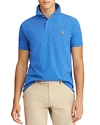 Polo Ralph Lauren Custom Slim Fit Mesh Short Sleeve Polo Shirt In Royal Blue