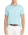 Polo Ralph Lauren Custom Slim Fit Mesh Short Sleeve Polo Shirt In Sea Blue