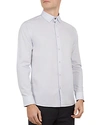 TED BAKER NOTLONG GEO SPOT DOBBY SLIM FIT SHIRT,152799