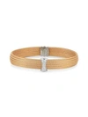 ALOR WOMEN'S 18K ROSE GOLD STAINLESS STEEL DIAMOND CABLE CUFF