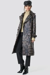 NA-KD Leopard Belted Coat Multicolor