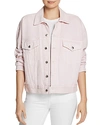 ALEXANDER WANG T ALEXANDERWANG.T GAME DENIM JACKET IN PINK,4D992419BZ