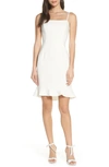 French Connection Whisper Ruffle-hem Sheath Dress In Summer White