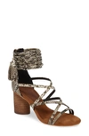 Jeffrey Campbell 'despina' Strappy Sandal In Natural Python Print Combo
