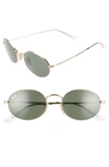 Ray Ban Ray-ban 54mm Round Sunglasses In Gold/ Black Solid