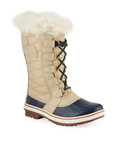 Sorel 'tofino Ii' Faux Fur Lined Waterproof Boot In Oatmeal