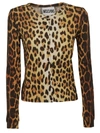 MOSCHINO LEOPARD PRINTED CARDIGAN,10851426