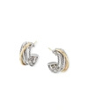 DAVID YURMAN DY CROSSOVER HUGGIE HOOP EARRINGS W/ 18K GOLD,PROD216490300