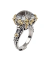 KONSTANTINO PYTHIA GOLD & SILVER RING WITH ROCK CRYSTAL,PROD220120134