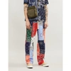 LOEWE PATCHWORK REGULAR-FIT WIDE COTTON-TWILL TROUSERS