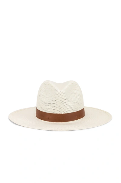 Janessa Leone Michon Packable Hat In White. In Bleach