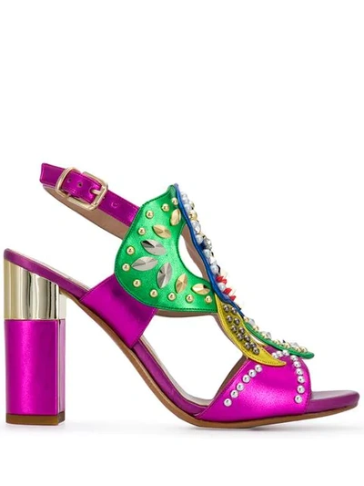 Albano Embellished Open-toe Pumps - 粉色 In Pink