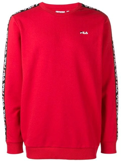 Fila Logo Tape Sweatshirt - 红色 In Red