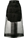 MAISON MARGIELA MESH LAYERED SKIRT