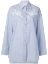 COACH OVERSIZED FLORAL EMBROIDERY SHIRT